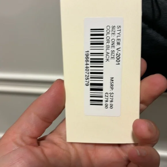 VALENTINO ORLANDI 6”x 11”x3” Black Quilted Bag Monogram Trim and Chain NWT $279 - Picture 7 of 7